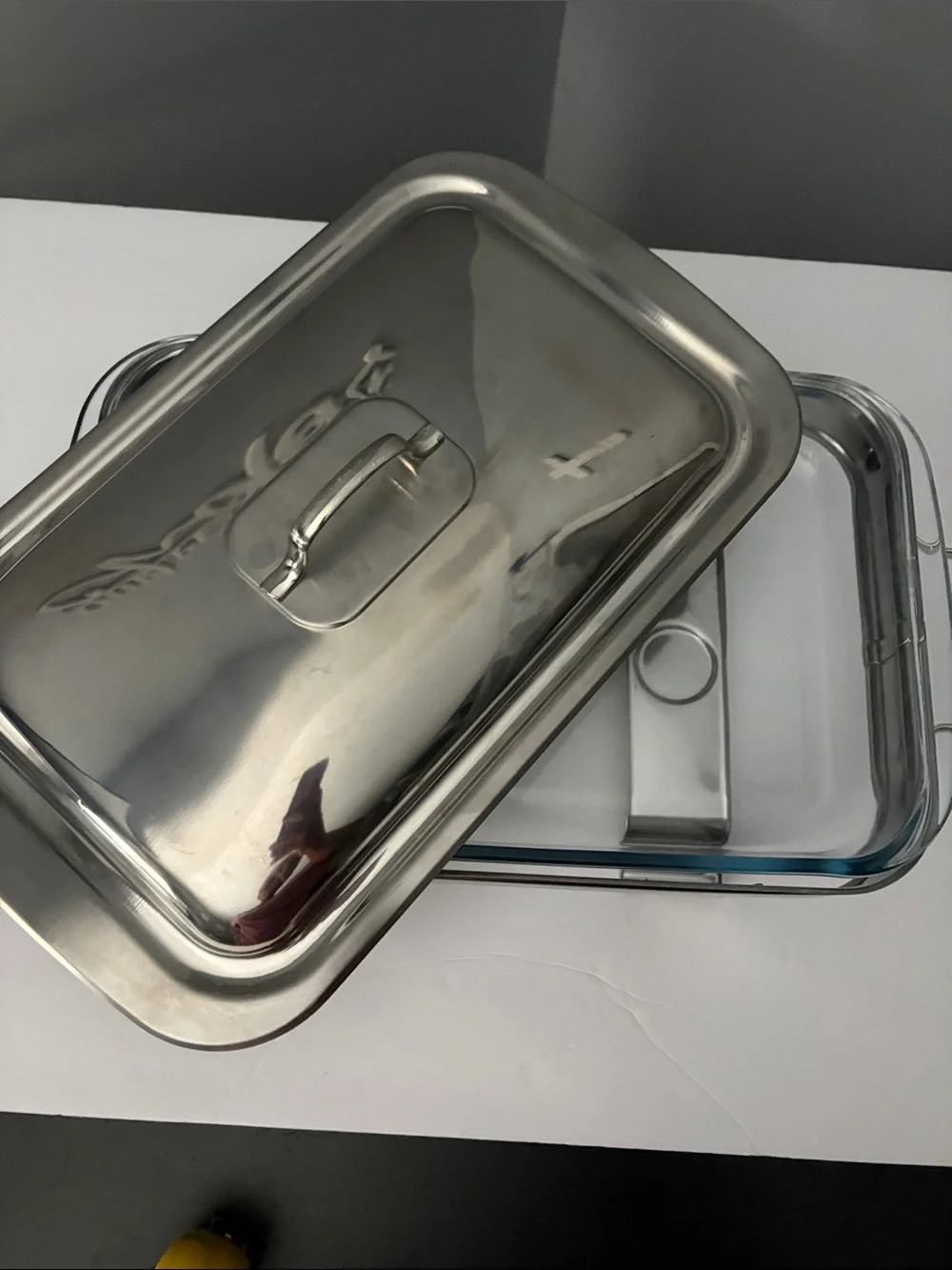 Stainless Steel Rectangular Chafer with Lid - Silver